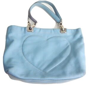 Brighton Blue Leather Heart Mini Purse